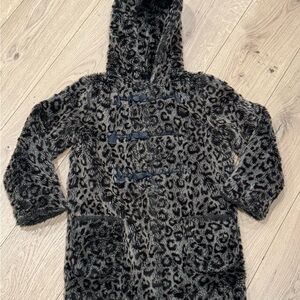Lili Gaufrette Kids Leopard Print Winter Coat